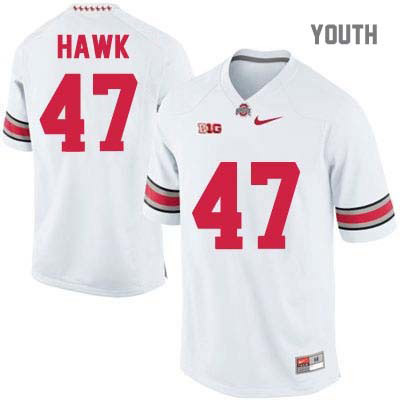 Ohio State Buckeyes Youth A.J. Hawk #47 White Authentic Nike College NCAA Stitched Football Jersey MF19Q54IR